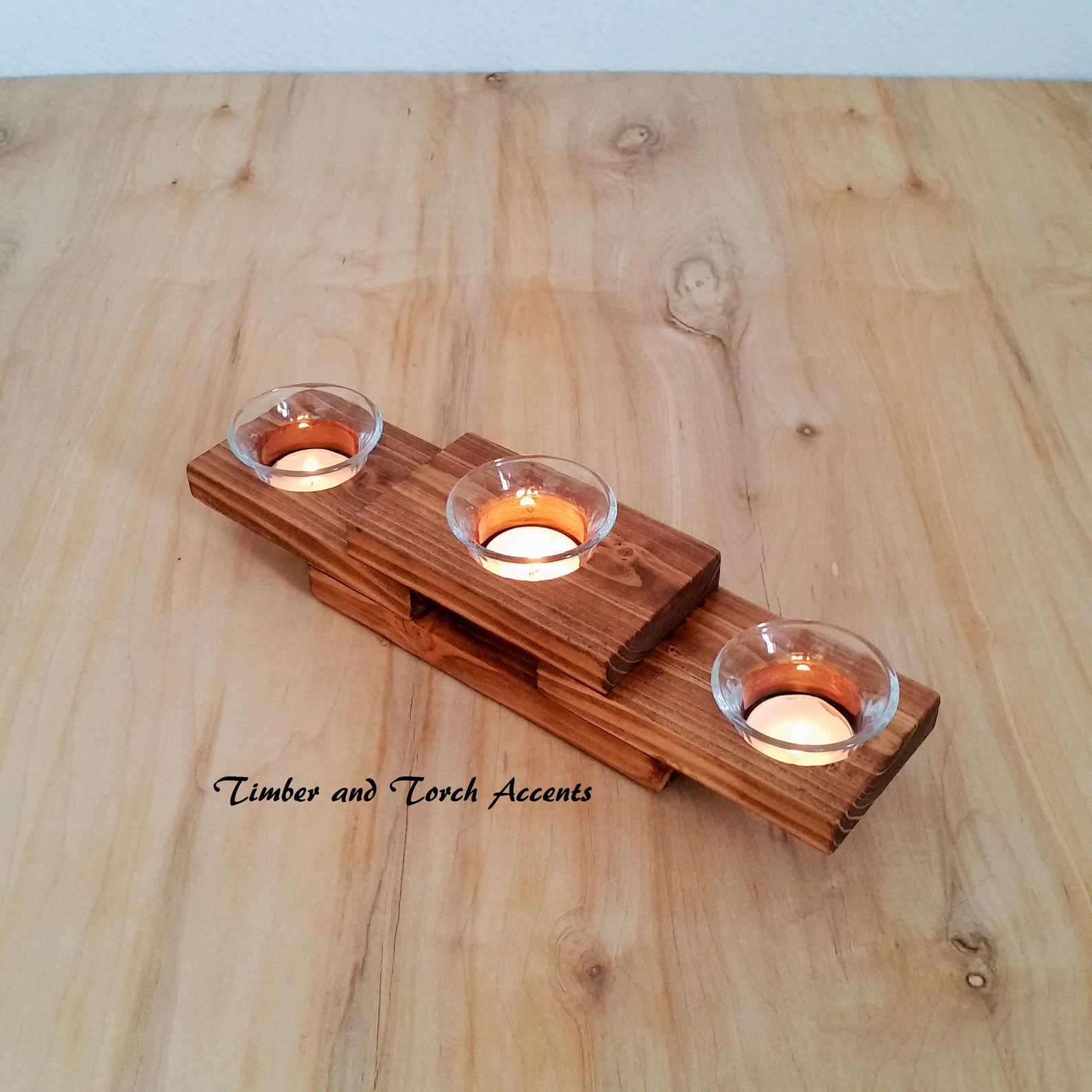 Modern Tea Light Wood Tea Light Holder Wood Votive Holder Etsy