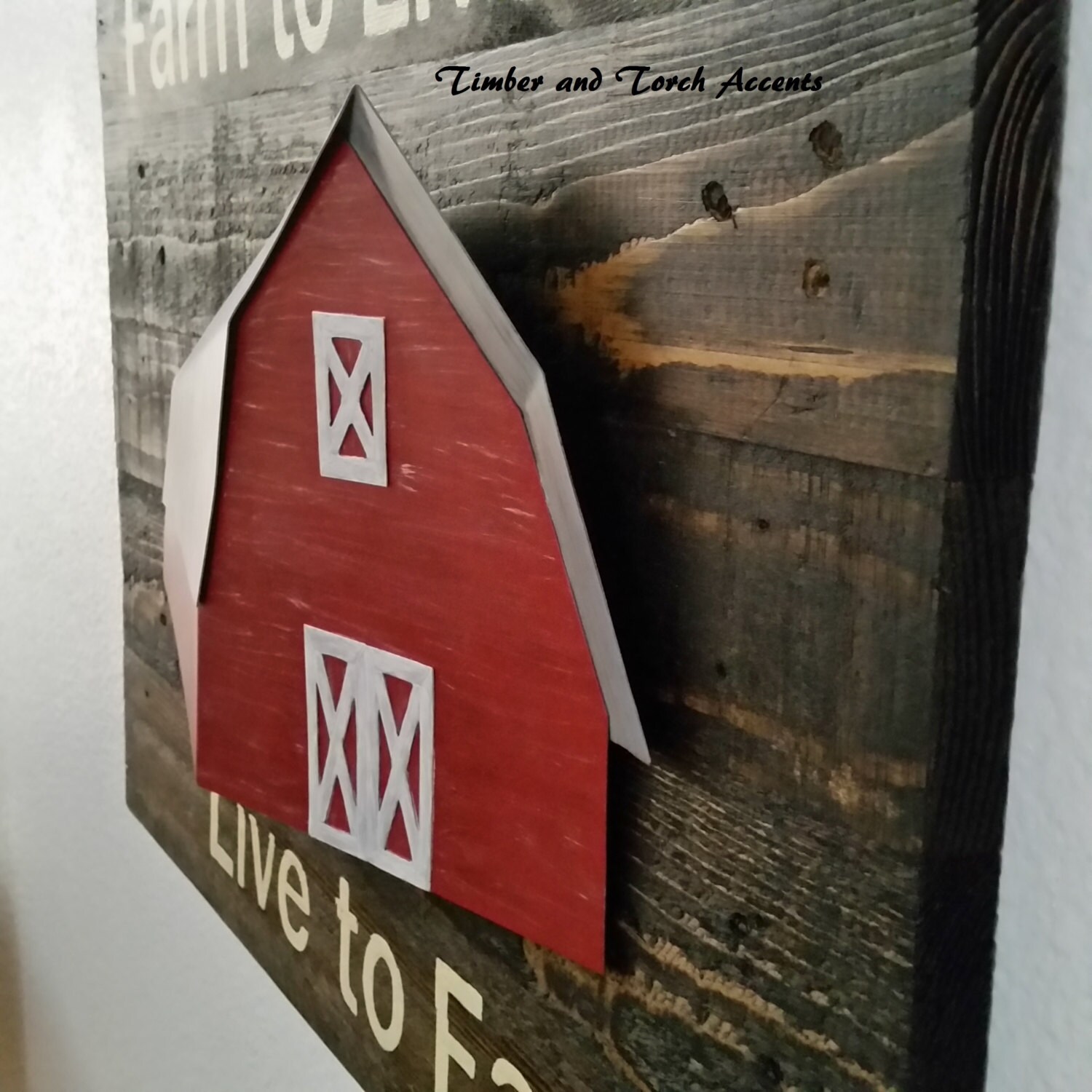 Signo de la granja de madera y metal letrero de madera | Etsy