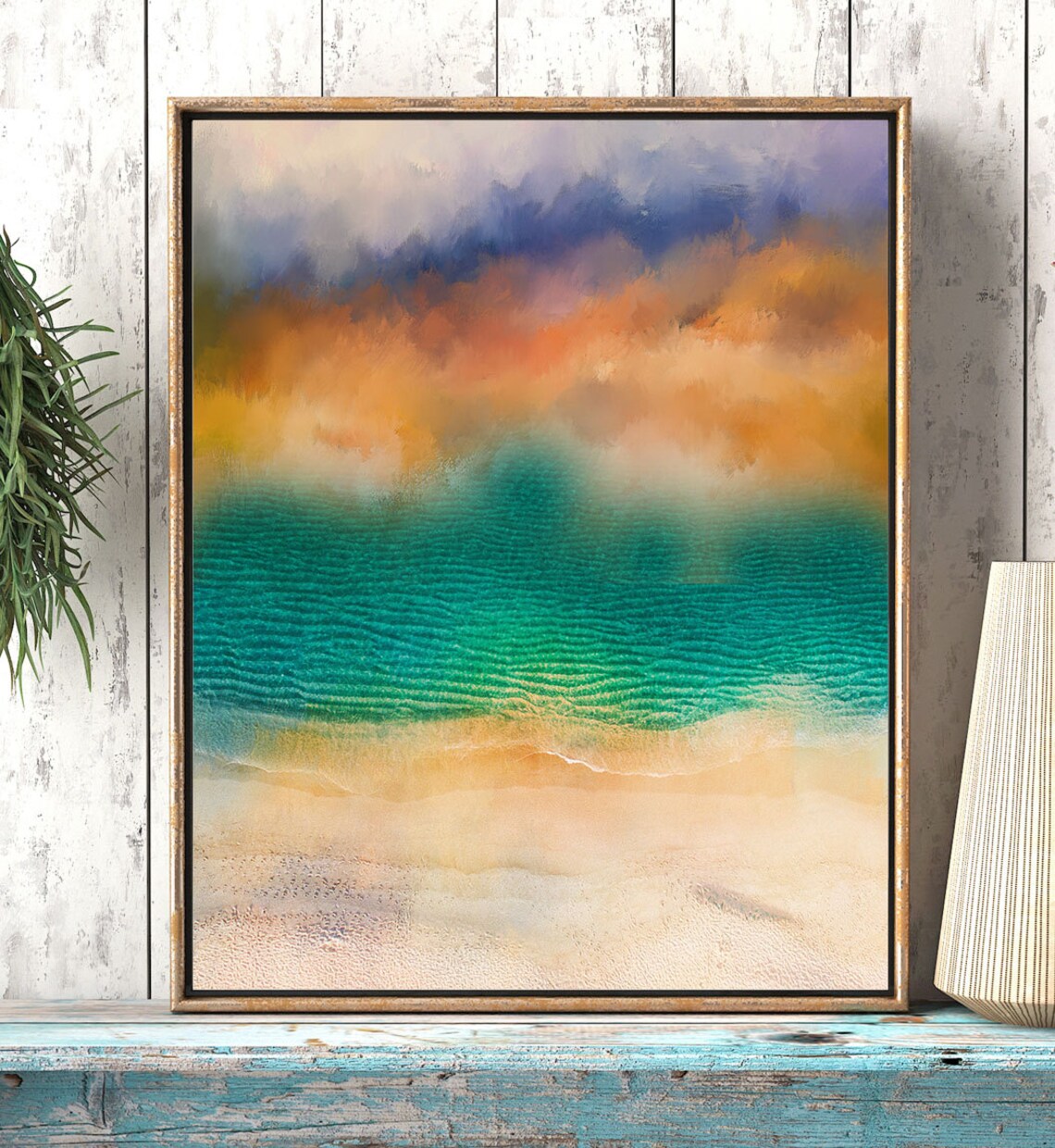 Ocean wave wall art Abstract coastal art wave art print Etsy