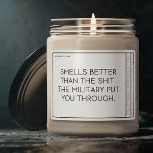 Funny Military Retirement Gift For Retired Veteran DD-214 US Army Navy Marines Coast Guard Space Force Servicemen Active Duty Retiree Candle