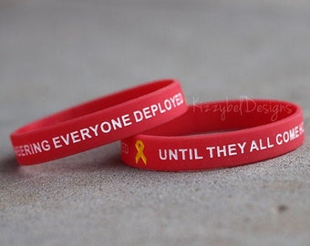 RED Friday Bracelet, Military Deployment Gifts, Remembering Everyone Deployed, Marine Mom, US Army Girlfriend, Air Force Wife, Navy Fiancee