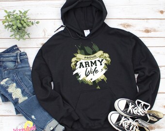 Army wife sweatshirt Clearance