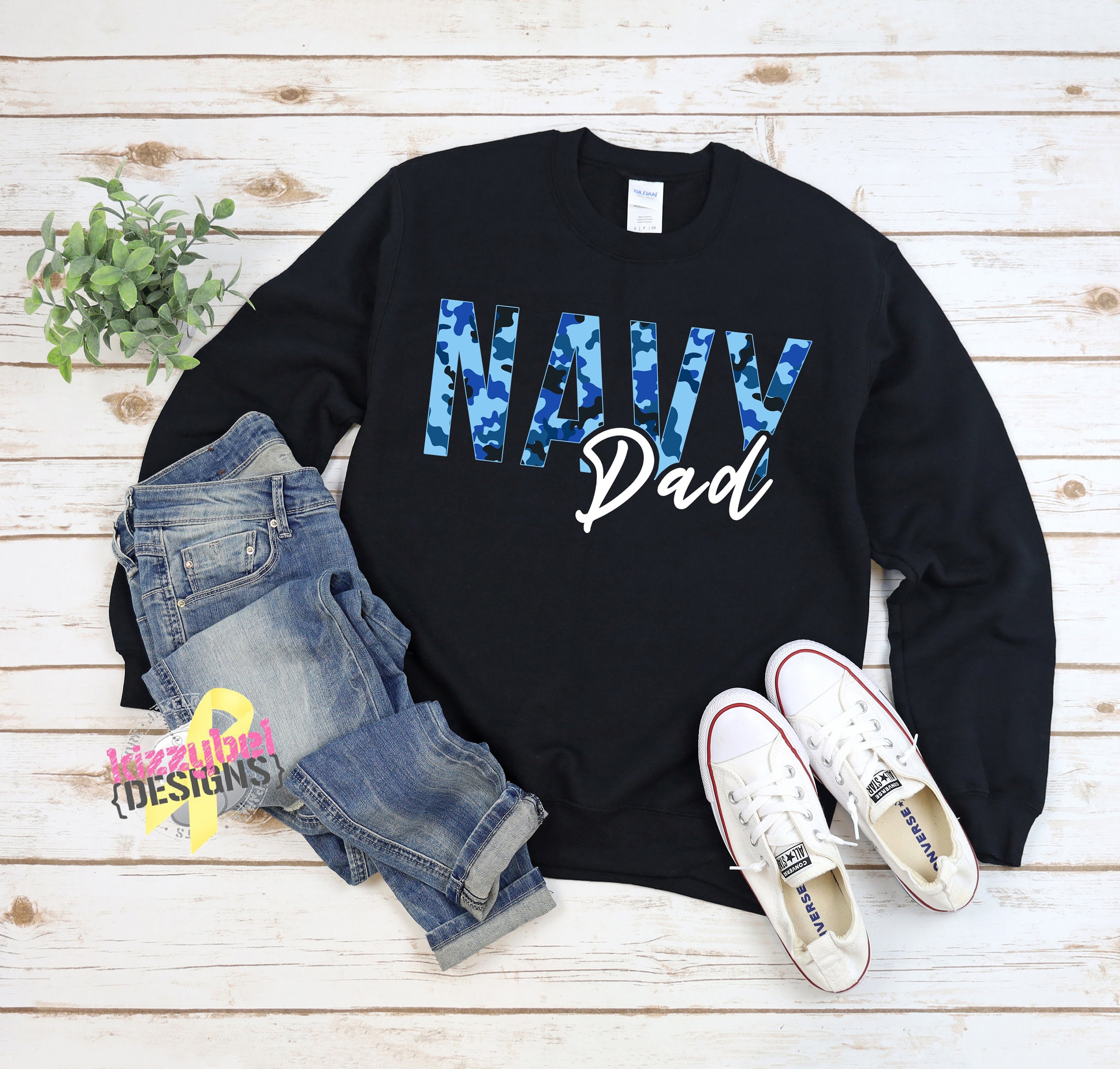 Navy Dad Crewneck Sweatshirt Navy Dad 