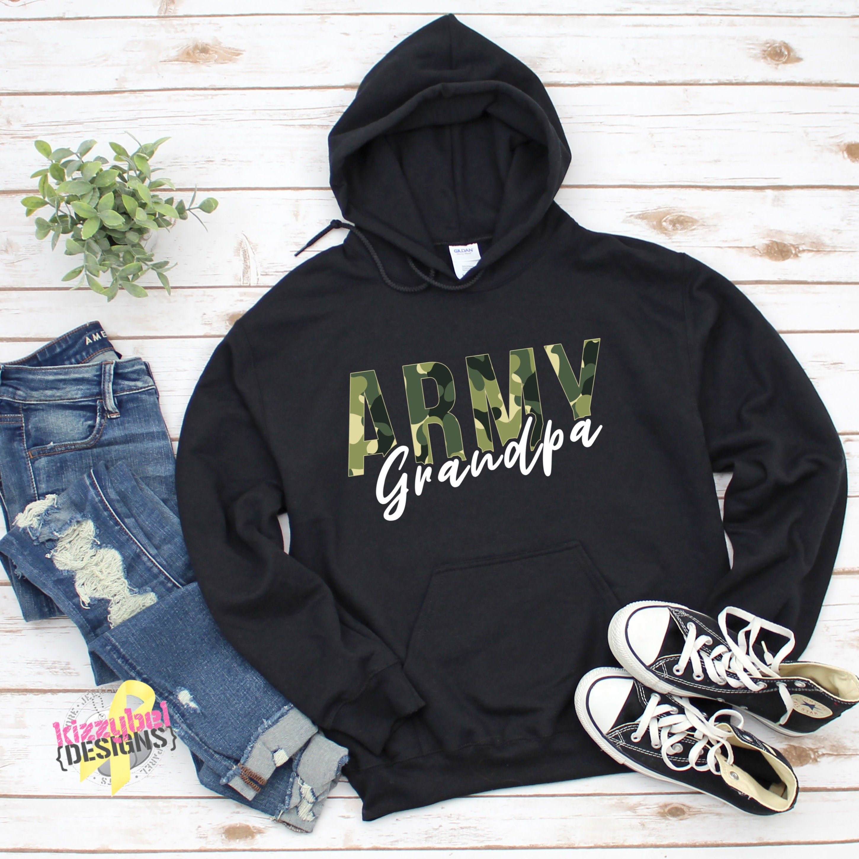 Army Grandpa Hoodie Army Grandfather 