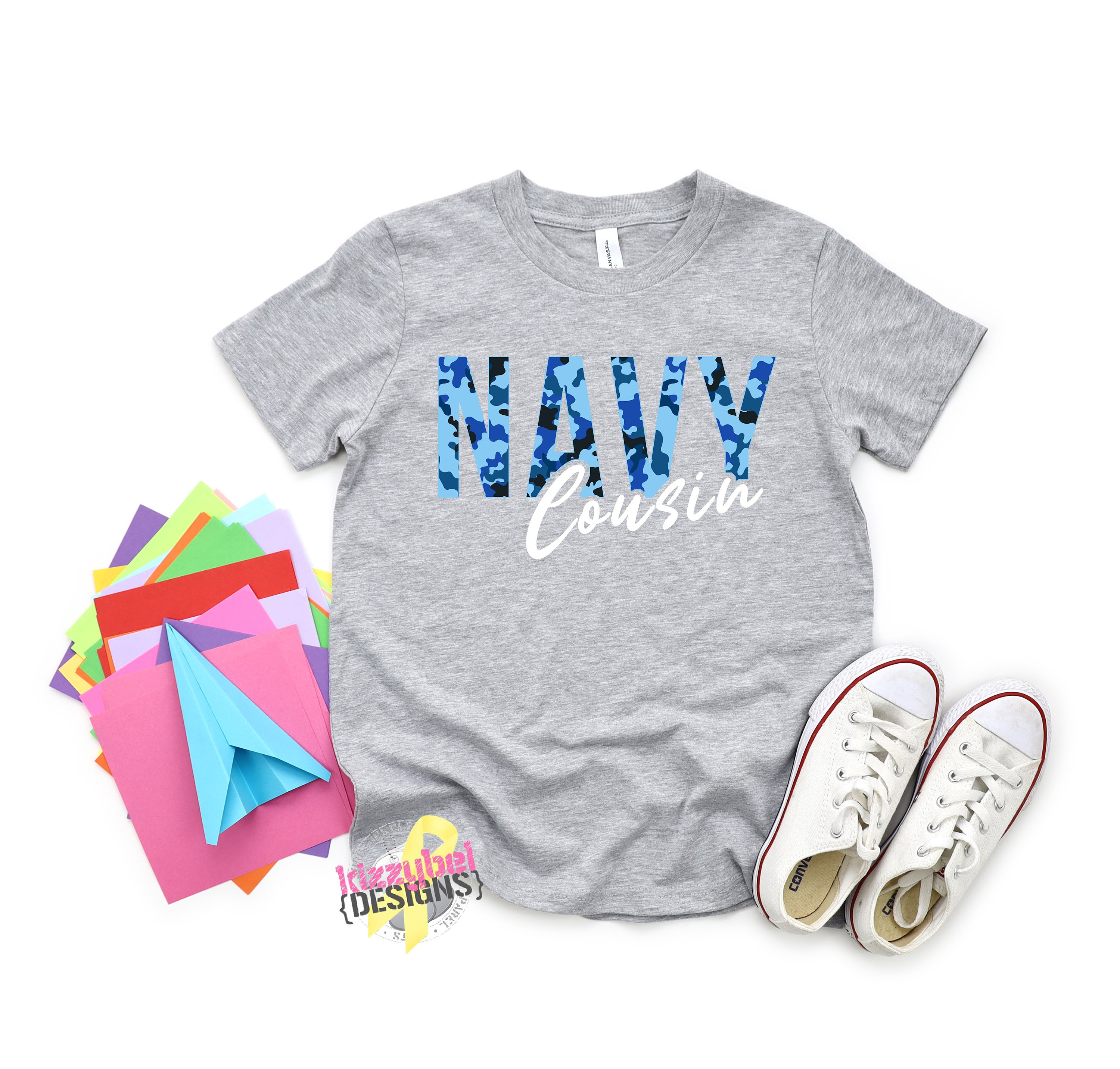 Christmas Gift For Navy Cousin Navy Cousins Kids Tees Graduation Birthday Homecoming Outfit Deployment Navy Cousin Toddler Flag Shirt