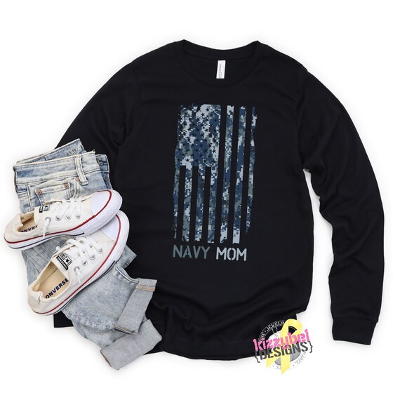 Navy mom best sale long sleeve shirt