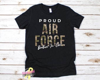 Proud Air Force Brother-In-Law Youth Shirt, Brother Gifts, USAF Siblings Kids Tee, Deployment, Homecoming, Graduation, Birthday, Christmas