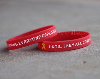 Deployment Bracelet, RED Friday Bracelet, Army Girlfriend Deployment Gift, Army Sister, Navy Girlfriend, Support our troops Military Mom