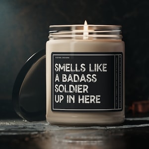 Army Graduation Gift, Basic Training Graduation Gift For Soldier, New Soldier Gifts, Military Brat Graduation Gift For Friend, Funny Candle