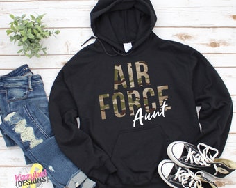 Air Force Aunt Hoodie, Air Force OCP Aunt Sweater, Air Force Aunt Graduation Sweatshirt, Gift Idea For Air Force Aunts, Homecoming Outfit