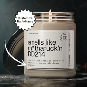 Military Retirement Gifts Funny Candle DD214 Retirement Gift For Law Enforcement Army Retirement Air Force Marine Corps Coast Guard Retired