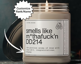Military Retirement Gifts Funny Candle DD214 Retirement Gift For Law Enforcement Army Retirement Air Force Marine Corps Coast Guard Retired