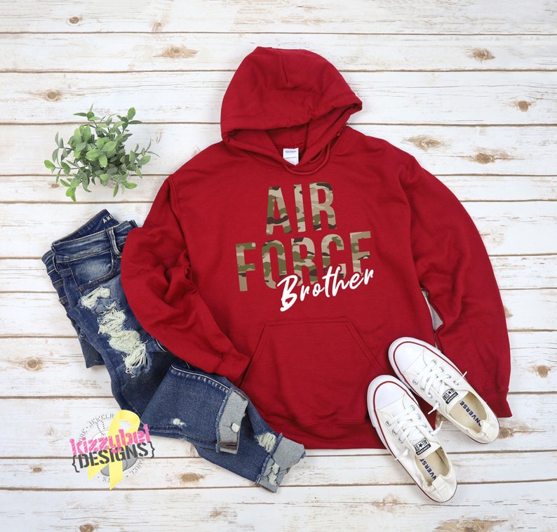 Air Force Brother Sweatshirt, Gift For Airforce Brother, USAF Brother Hoodie, Deployment Gift, Homecoming, Long Distance, Graduation Outfit image 5