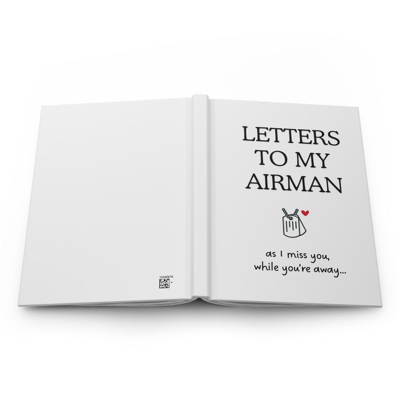 Letters To My Airman Journal, notitieboekje luchtmachtvrouw, militaire aandenken, inzet cadeau vriendin, dagboek luchtmacht, dagboek lange-afstandsdagboek afbeelding 9