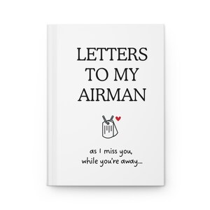 Letters To My Airman Journal, notitieboekje luchtmachtvrouw, militaire aandenken, inzet cadeau vriendin, dagboek luchtmacht, dagboek lange-afstandsdagboek afbeelding 6