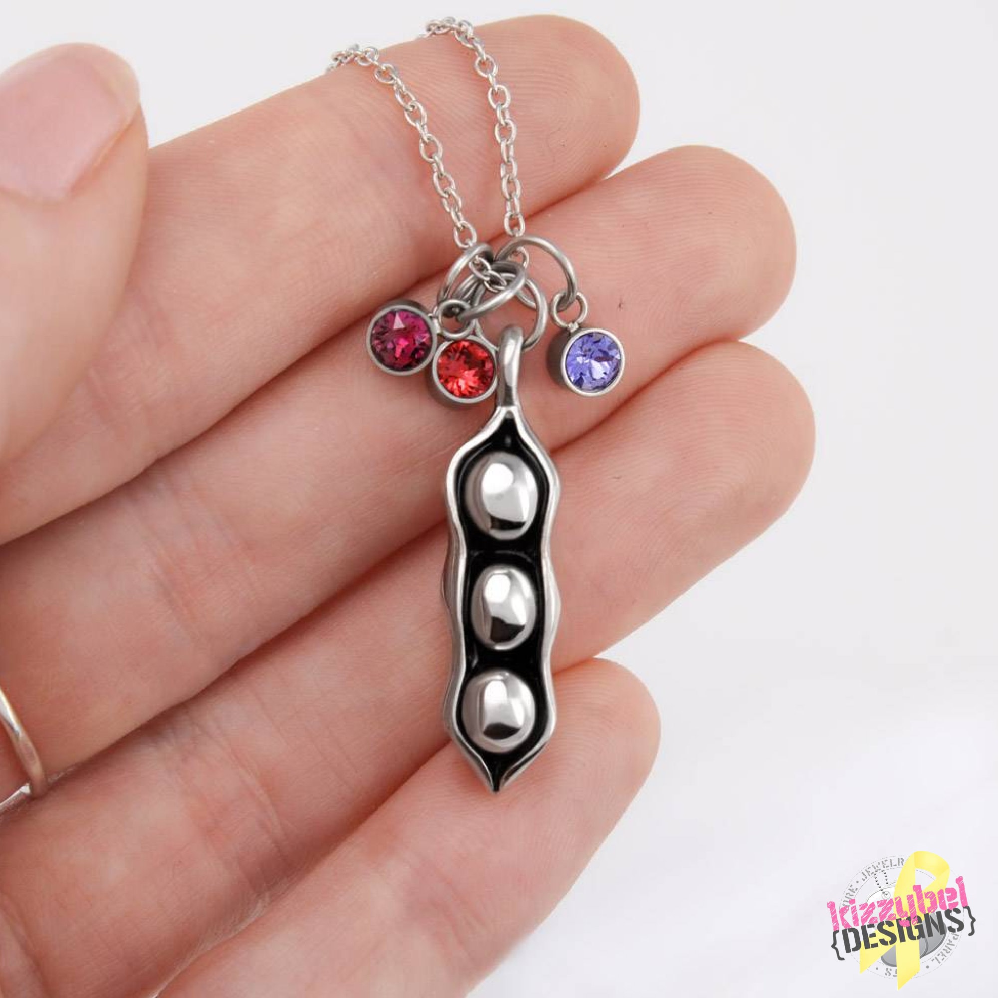 Gift For Grandma From Grandkids Necklace With Birthstones Etsy
