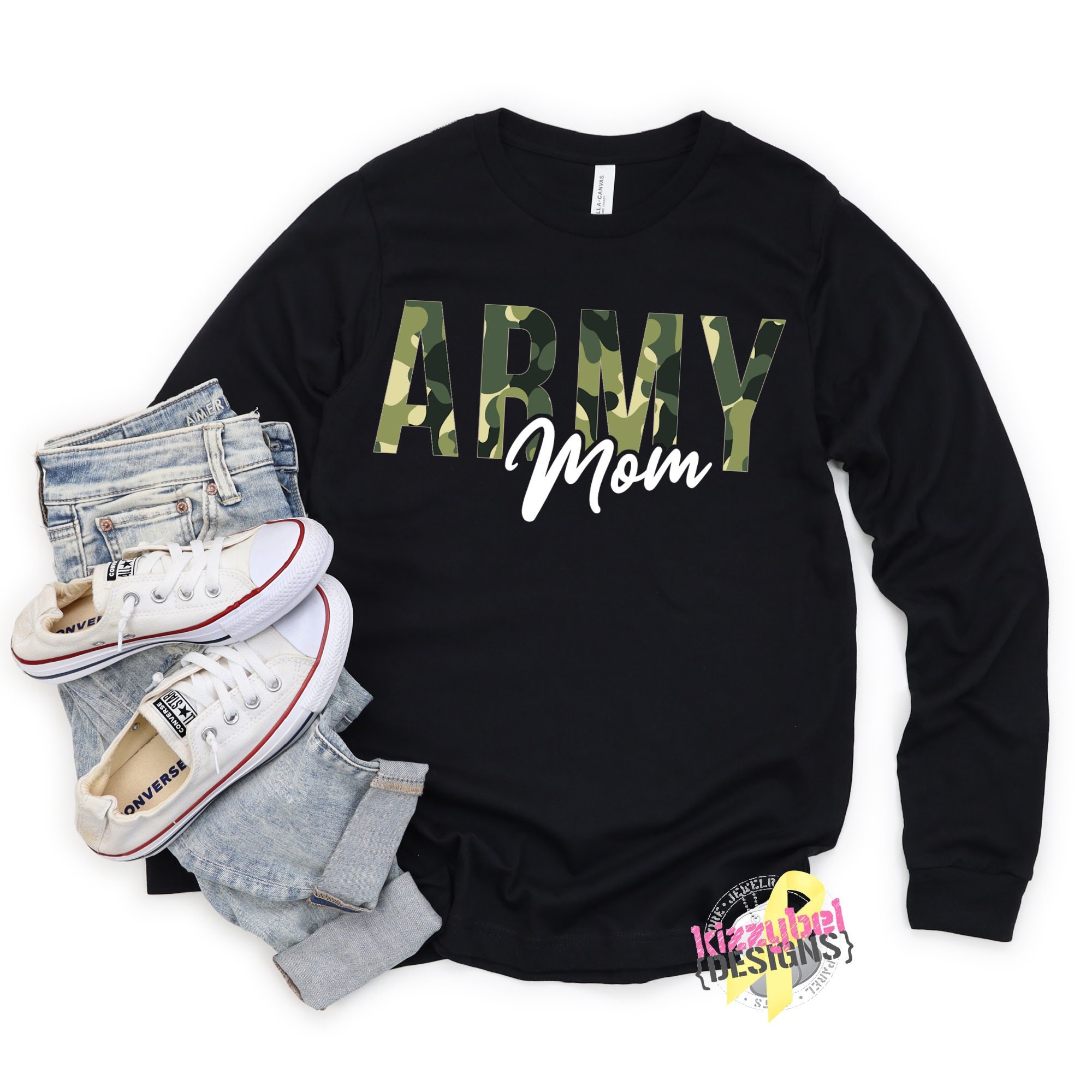 Army Mom Long Sleeve Shirt Gift for 