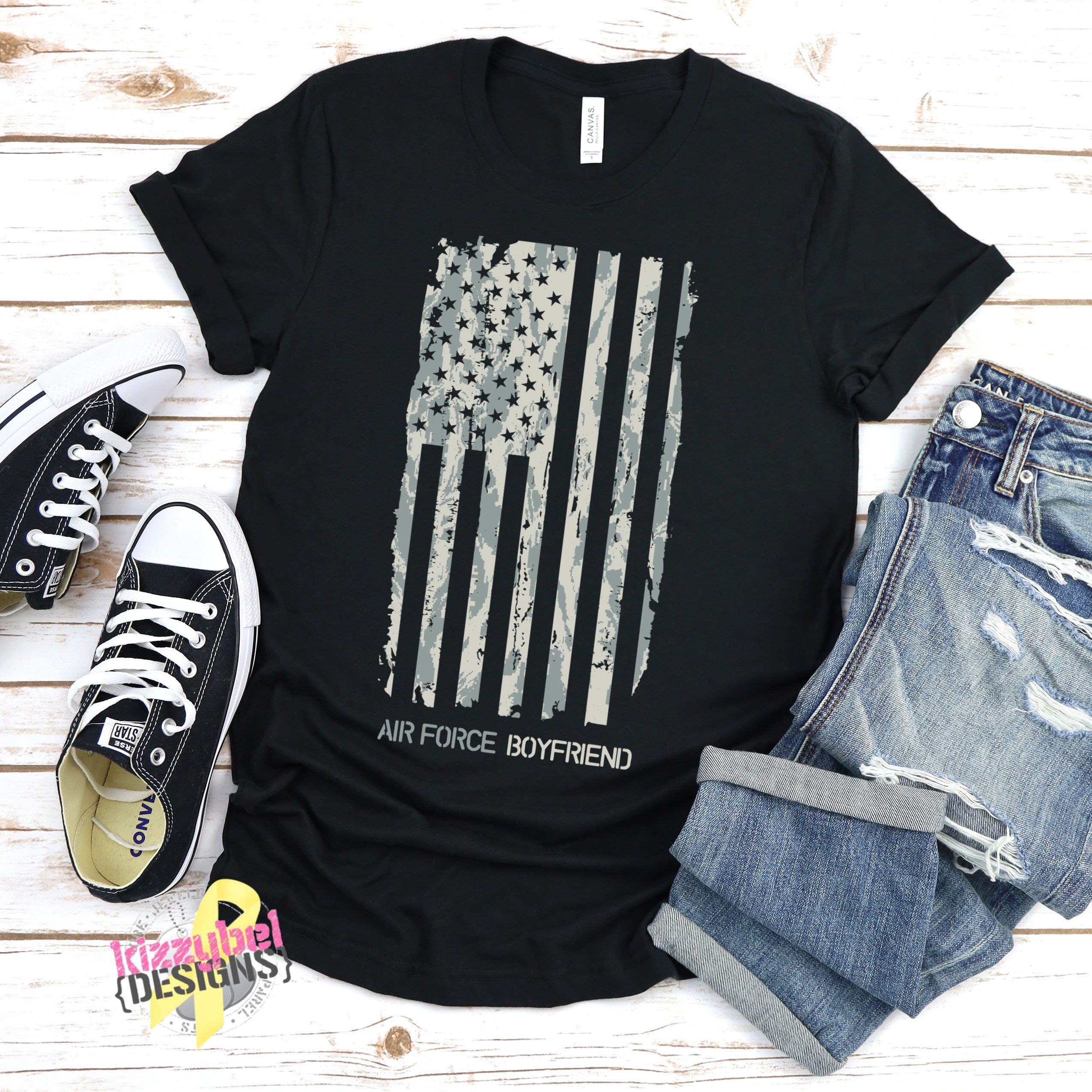 Camo Flag Air Force Boyfriend ABU Shirt 