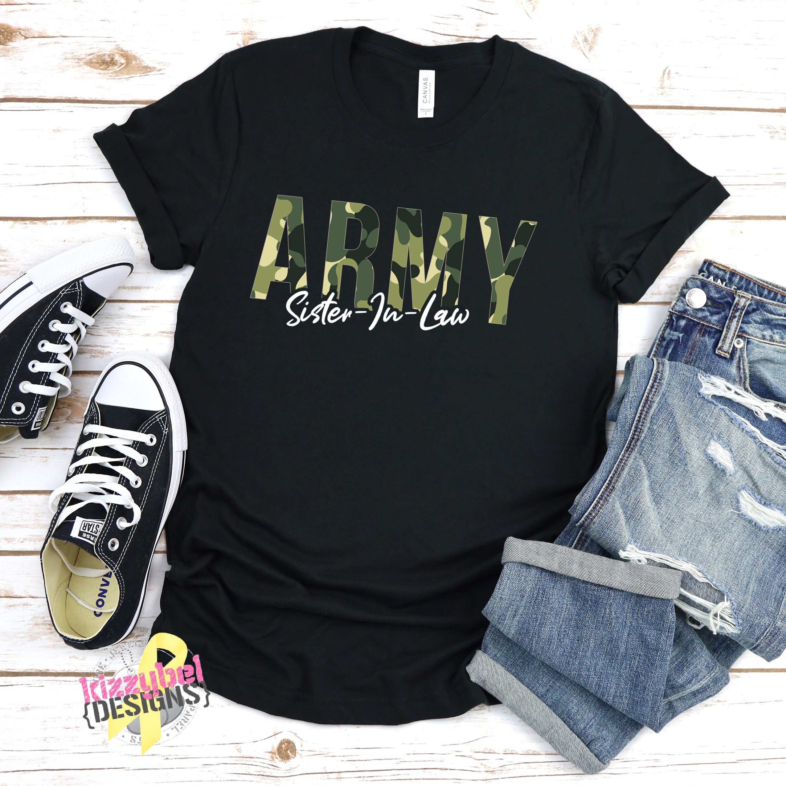 Army Sister-in-law Shirt Gift for US 