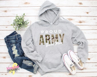 Proud Army Bonus Mom Hoodie Army Mom 