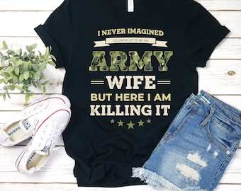 Army wife t shirt Clearance