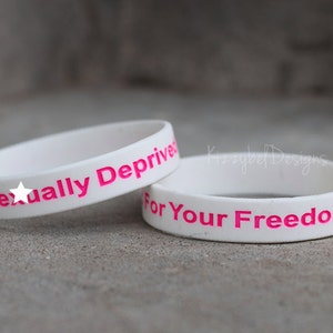 Deployment Gift, Deployment Bracelet, Military Girlfriend, Sexually Deprived For Your Freedom, Long Distance, Airforce, Army, USMC, Navy