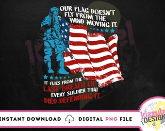 Proud American Flag PNG File, Military Veteran, Digital Download, Digital Clipart, Sublimation Design, DTG Printing, Patriotic, Armed Forces
