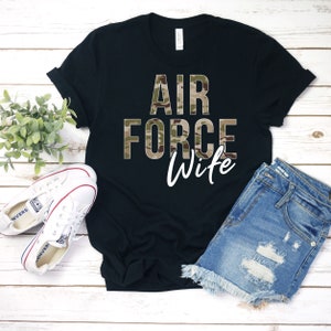 Air Force Wife Shirt, Gift For Air Force Wife, USAF OCP Camo Tee, Deployment Gifts, Long Distance, Homecoming Outfit, Graduation T-Shirts,