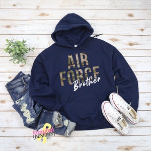 Air Force Brother Sweatshirt, Gift For Airforce Brother, USAF Brother Hoodie, Deployment Gift, Homecoming, Long Distance, Graduation Outfit image 3