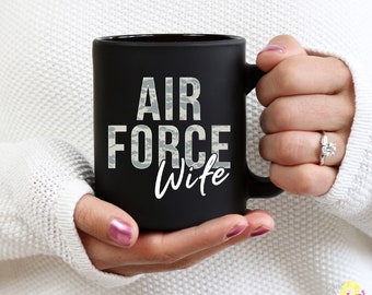 Air Force Wife Mug, Cute Gifts For USAF Wives, Deployment Gift, Long Distance Relationship, Birthday, Christmas Gift, USAF Wifey Coffee Cups
