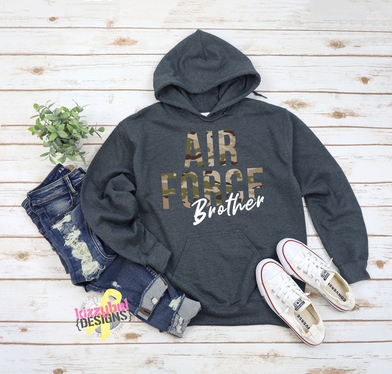 Air Force Brother Sweatshirt, Gift For Airforce Brother, USAF Brother Hoodie, Deployment Gift, Homecoming, Long Distance, Graduation Outfit image 2