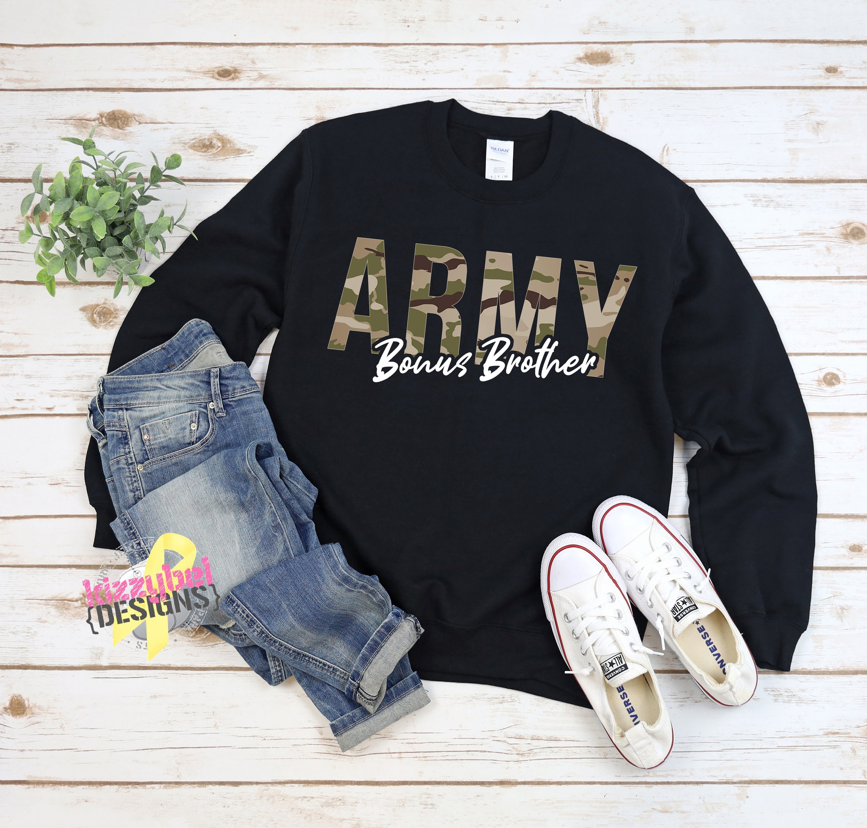 Soldier Homecoming Outfit Army Stepbrother Gift Graduation Deployment Sweater Army Bonus Brother Crewneck Sweatshirt Birthday Gift Idea