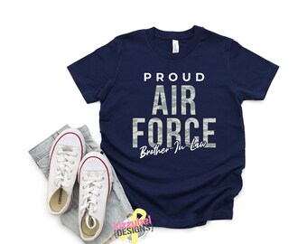 Proud Air Force Brother-In-Law Youth Shirt, Brother Gifts, USAF Siblings Kids Tee, Deployment, Homecoming, Graduation, Birthday, Christmas