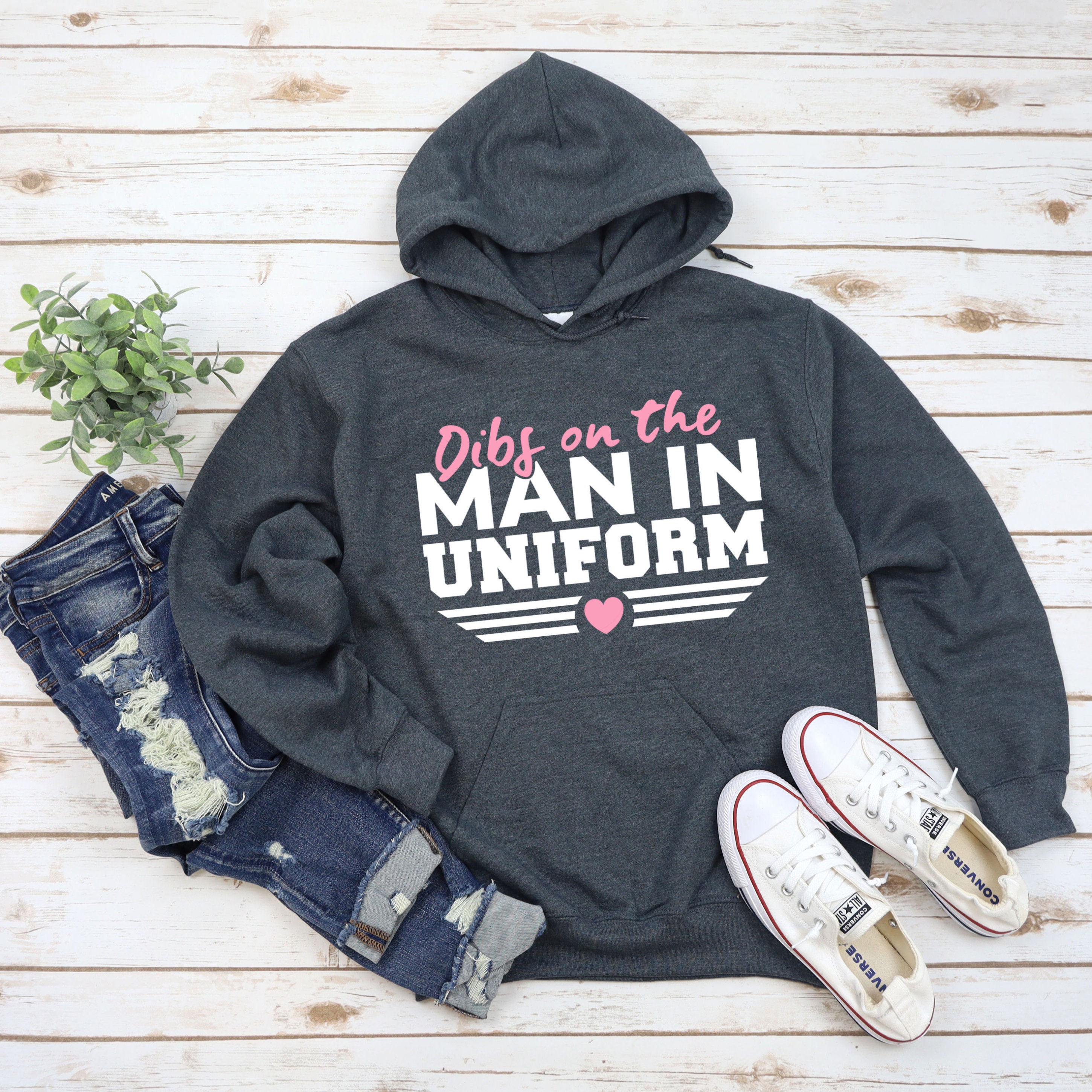 Dibs On The Man In Uniform Hoodie USMC Wife Shirt Army | Etsy