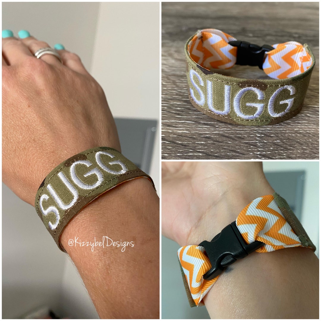 Customizable Uniform Bracelet Military Nametape Bracelet Etsy