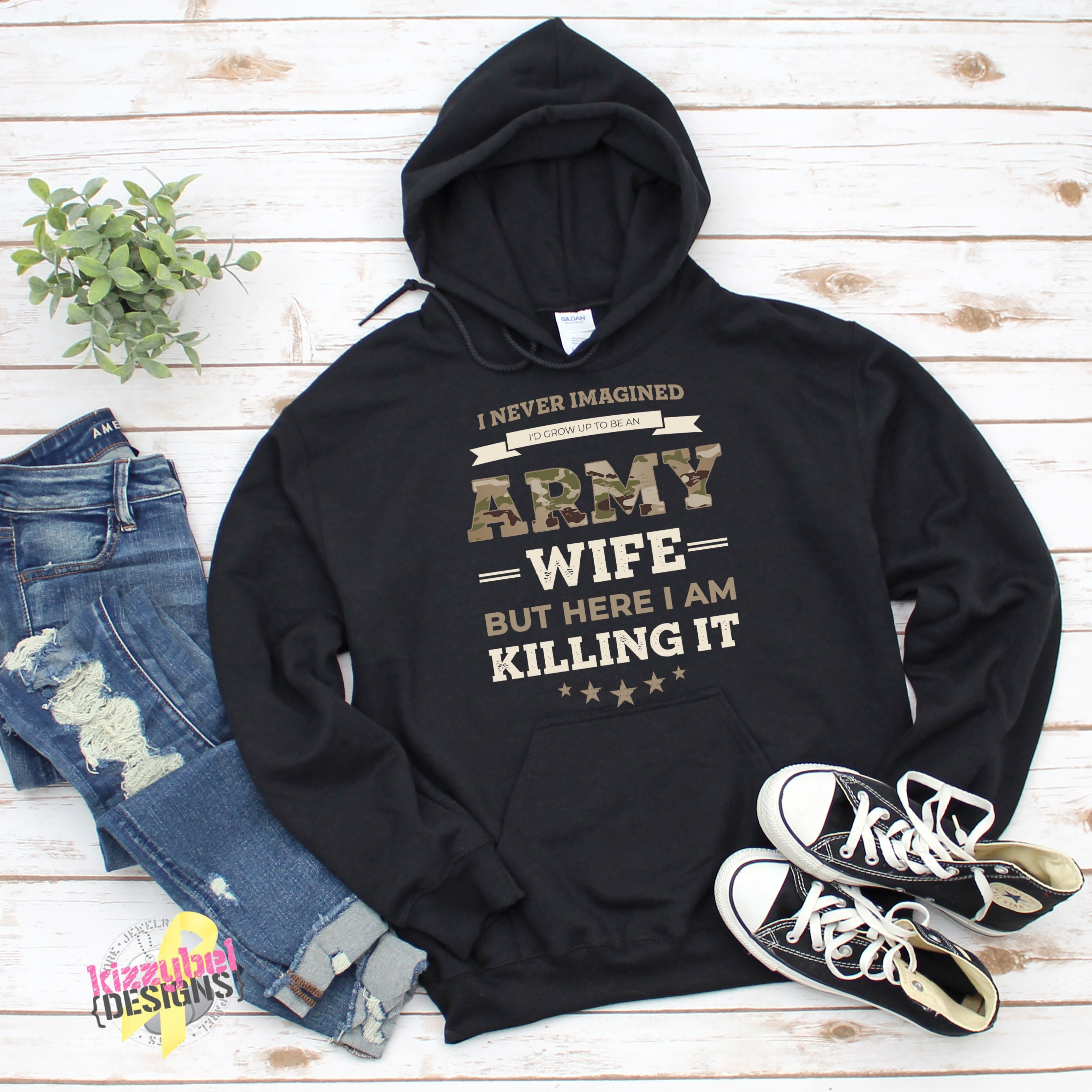 Army Wife Hoodie Etsy UK