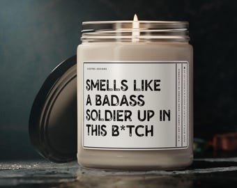 Funny Army Graduation Gift, Basic Training Graduation Gift For Soldier, New Soldier Gifts, Military Graduation Gift, Badass Soldier Candle