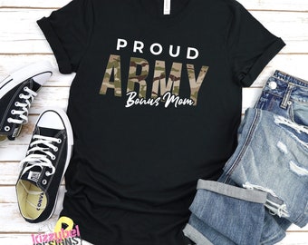 Proud Army Bonus Mom Shirt, Gift For Army Stepmom, Army Family Shirts, Soldier Mom Gifts, Graduation T-Shirts, Deployment, Homecoming Outfit