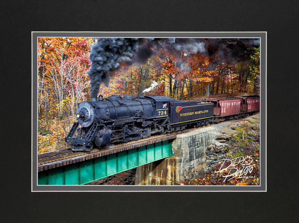 Vintage Steam Steam Train in Fall Photo, Train Gift, Western Maryland ...
