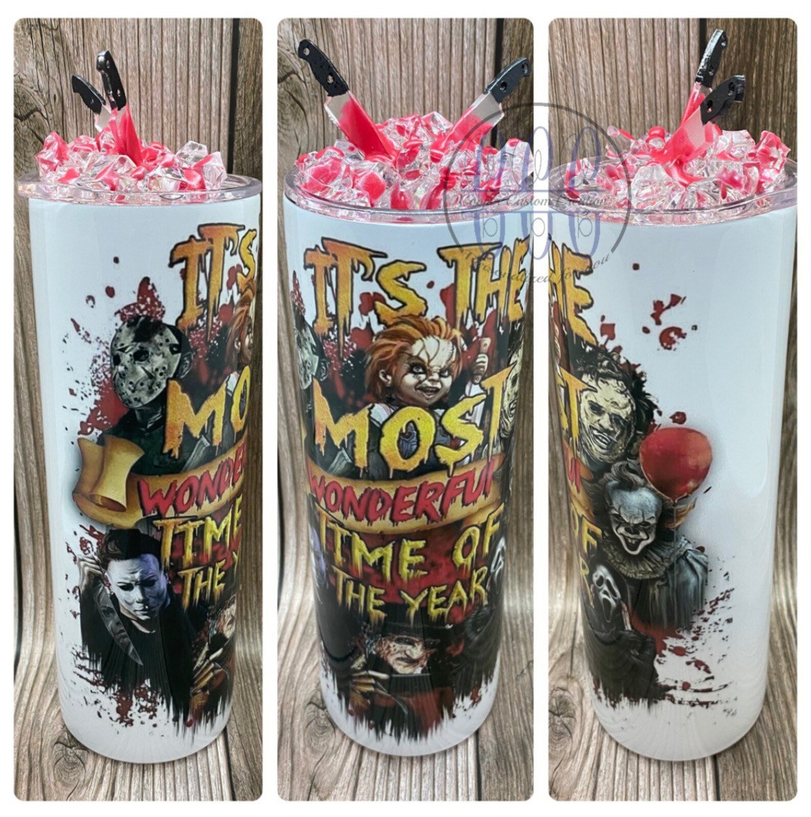 Horror Tumbler / Halloween Tumbler / Most Wonderful Time of Etsy