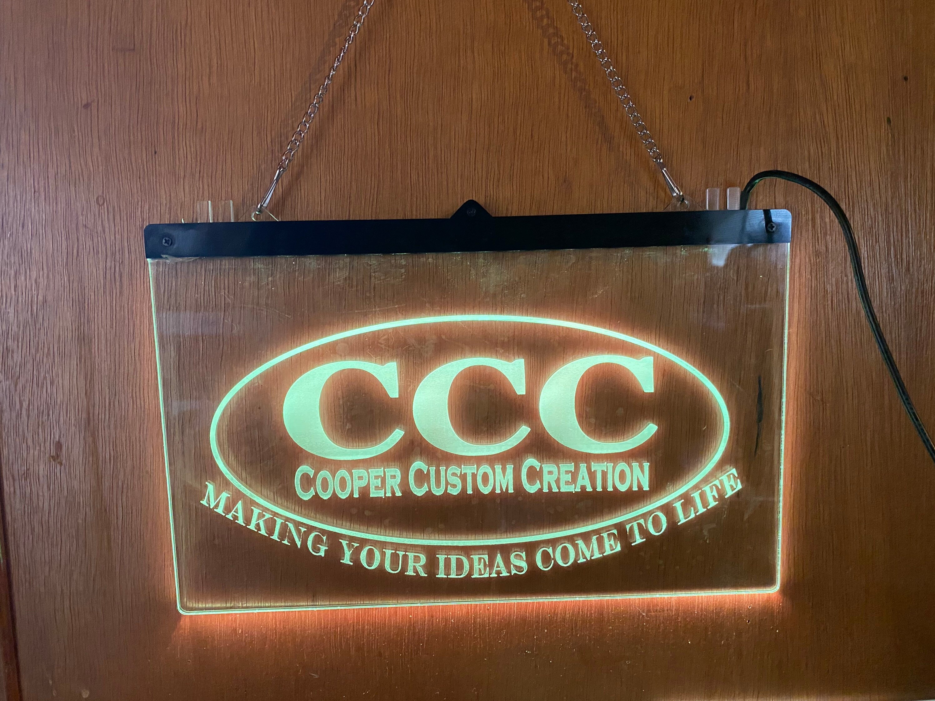 Acrylic LED sign / light up sign / changes colors / Etsy