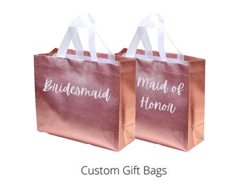 Custom Gift Tote Bag for Bridesmaids | Bridal Party | Birthdays | Baby Shower | Reusable