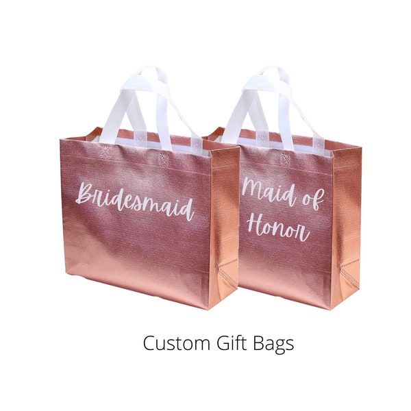 Custom Gift Tote Bag for Bridesmaids | Bridal Party | Birthdays | Baby Shower | Reusable