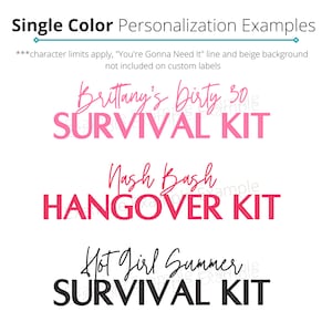 Deluxe Bachelorette Survival Kit Hangover Kit Weekend Survival Bridesmaid Kit Bachelorette Gift image 5