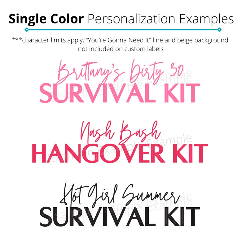 Deluxe Bachelorette Survival Kit Hangover Kit Weekend Survival Bridesmaid Kit Bachelorette Gift image 5