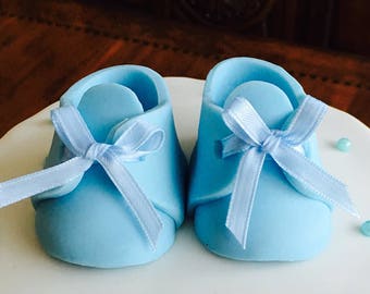 Fondant Shoes Cake Topper for Baby Girl,  fondant shoes, fondant topper, baby shower, baby shoes cake topper, cake topper baby, baby booties