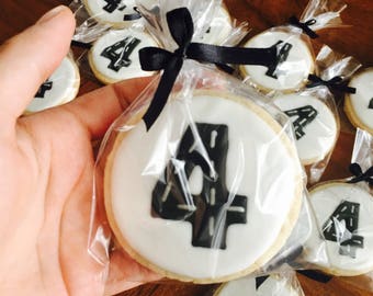 Number Birthday Cookies | Any Number Cookies, Large Cookies, Birthday Cookies, Icing Cookies, for boys, road cookies, car cookies 1 Dozen
