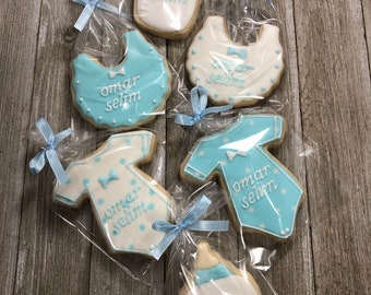 Baby Shower Cookies, Baby Shower, Boy Clothes Icing Cookies, Baby Cookies, baby boy