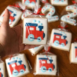Train Cookies, Chu Chu Train, Number Cookies (3 Train Cookies and 3 Number Cookies) (6 Cookies)