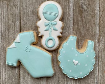Baby Shower Cookies, Baby Clothes Cookies, Gender Reveal, Baby Dress Cookies,  Cookies, Baby cookies